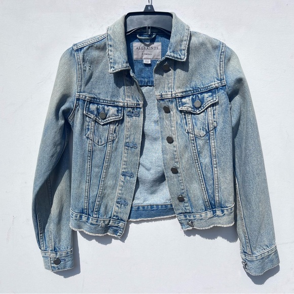 ALL SAINTS Hay denim Jacket XS extra small jean - Picture 7 of 9